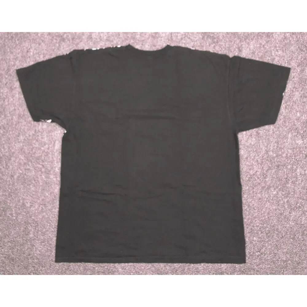 Anchor Blue Y2K Lightning Bolt Sneaker Graphic AOP Tee Black Mens 3XL Oversized